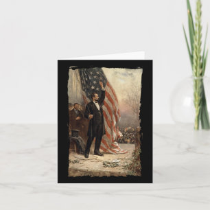 4th Of July Independence Day American Flag Abraham Card