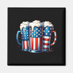 4th of July Independence Day American Flag Beer Magnet