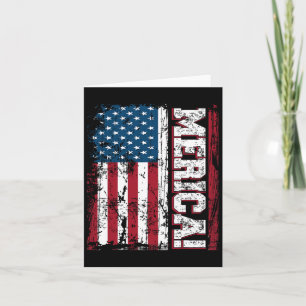 4th Of July Independence Day American Flag Patriot Card