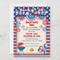 4th of July Independence day Bbq party design