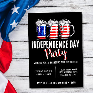 4th of July Independence Day Beer Party Invitation