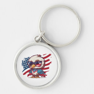 4th of july independence day bird american eagles key ring