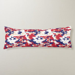 4th of July, Independence day, Camouflage Beige Body Cushion