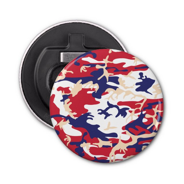 4th of July, Independence day, Camouflage Beige Bottle Opener (Front)