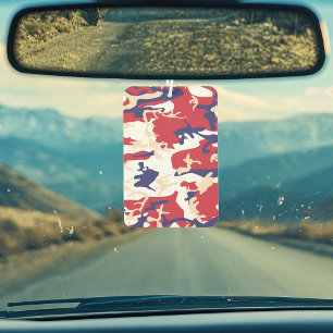 4th of July, Independence day, Camouflage Beige Car Air Freshener
