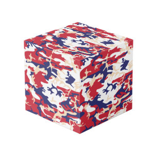 4th of July, Independence day, Camouflage Beige Cube