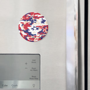 4th of July, Independence day, Camouflage Beige Magnet