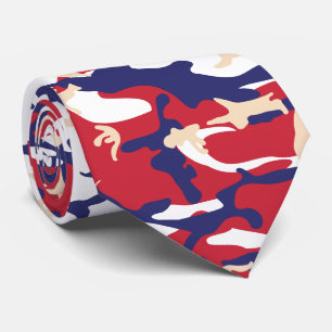 4th of July, Independence day, Camouflage Beige Tie