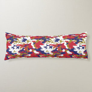 4th of July, Independence day, Camouflage Gold Body Cushion