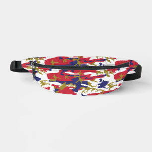4th of July, Independence day, Camouflage Gold Bum Bags