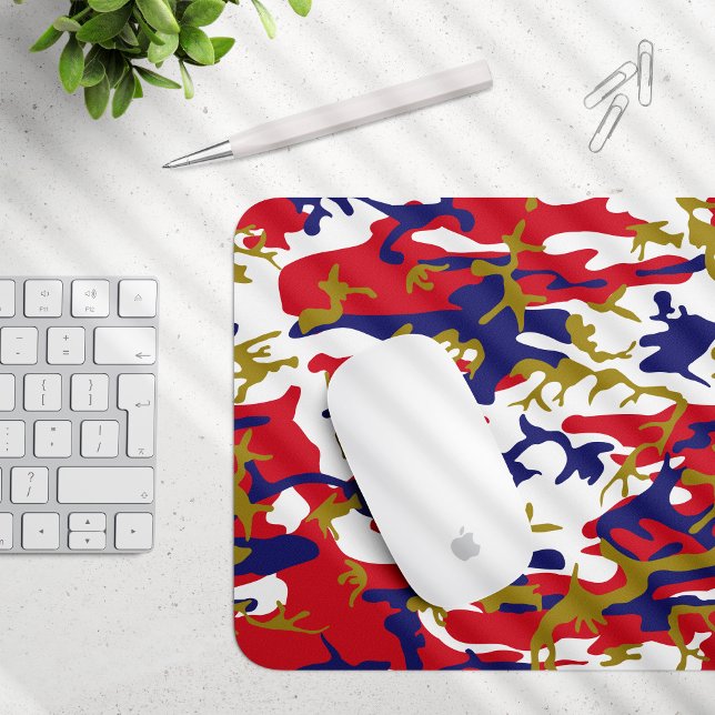 4th of July, Independence day, Camouflage Gold Mouse Mat (Creator Uploaded)