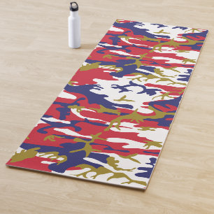 4th of July, Independence day, Camouflage Gold Yoga Mat
