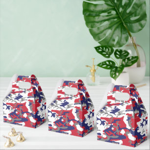 4th of July, Independence day, Camouflage Grey Favour Box