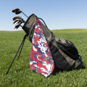 4th of July, Independence day, Camouflage Grey Golf Towel