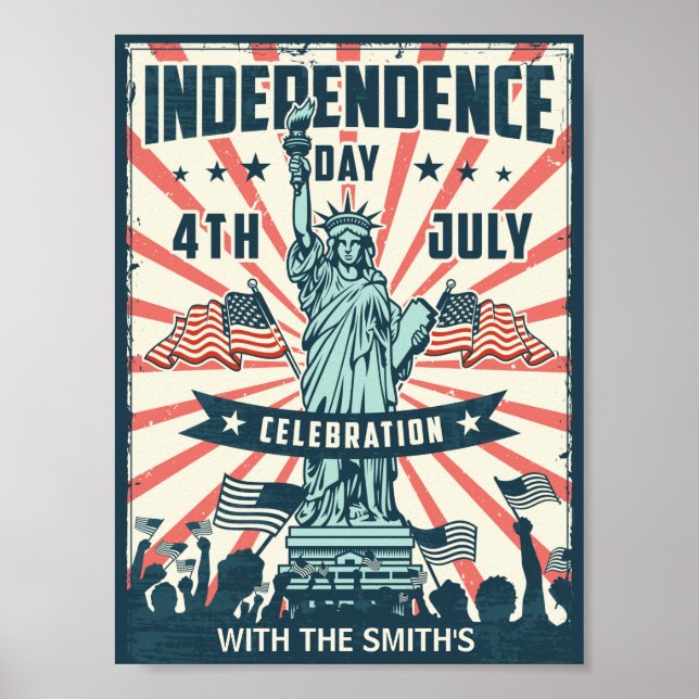 4th of July Independence day Celebration Poster (Front)