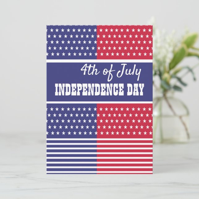 4th of July Independence day  Holiday Card (Standing Front)