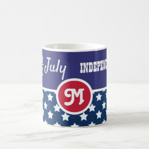 4th of July Independence day monogram Coffee Mug