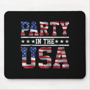 4th of July Independence Day Party in the USA Flag Mouse Mat
