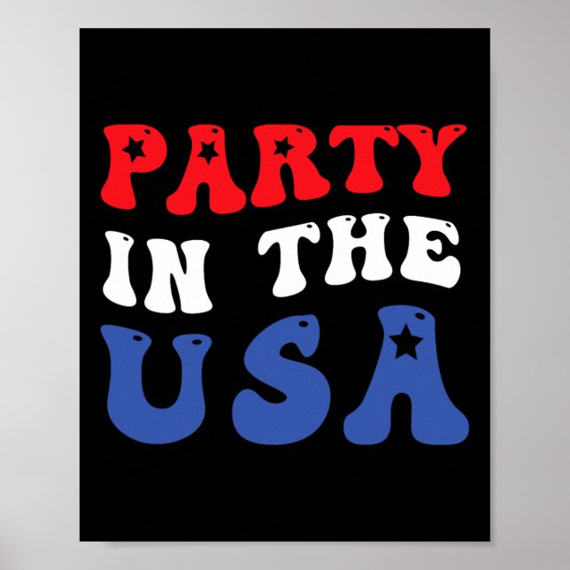4th Of July Independence Day Party In The Usa  Poster (Front)