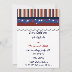 4th of july independence day party invites