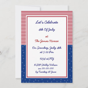 4th of july independence day party invites
