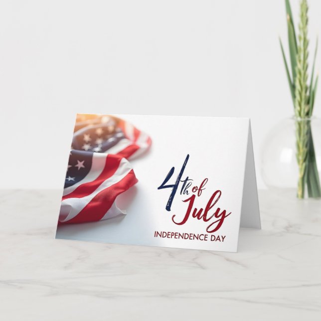 4th of July Independence Day Patriotic Design Card (Front)