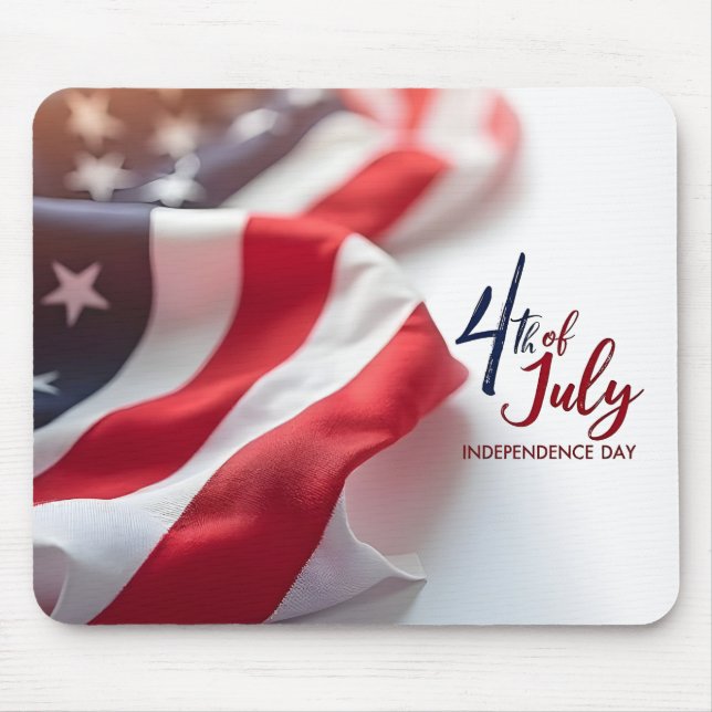 4th of July Independence Day Patriotic Design Mouse Mat (Front)