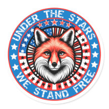 4th of July independence day patriotic fox 