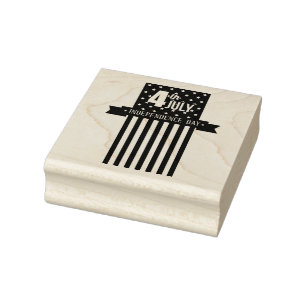 4th of July Independence Day Rubber Stamp