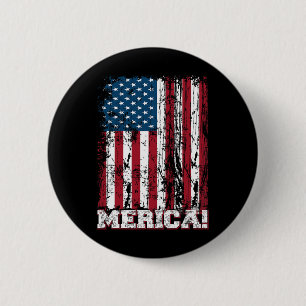 4th Of July Independence Day Us American Flag Patr 6 Cm Round Badge