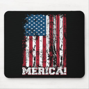 4th Of July Independence Day Us American Flag Patr Mouse Mat