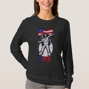 4th Of July Independence Day Us Flag Astronaut Dib T-Shirt