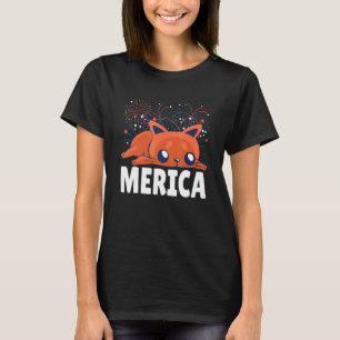 4th Of July Independence Day Usa American Cute Ca T-Shirt