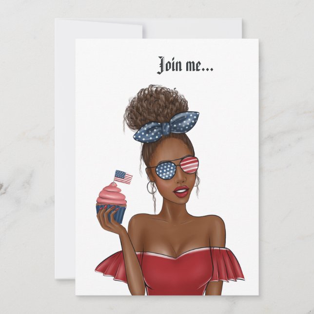 4th of July Independence Day USA Birthday Party Invitation (Front)