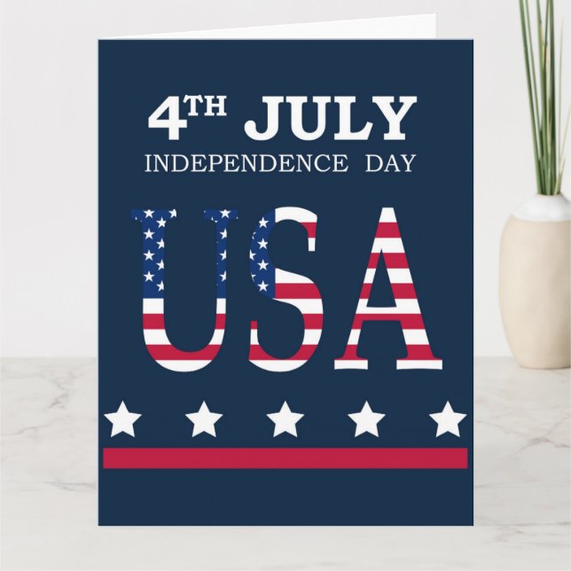 4th of July, Independence Day USA  Card (Front)