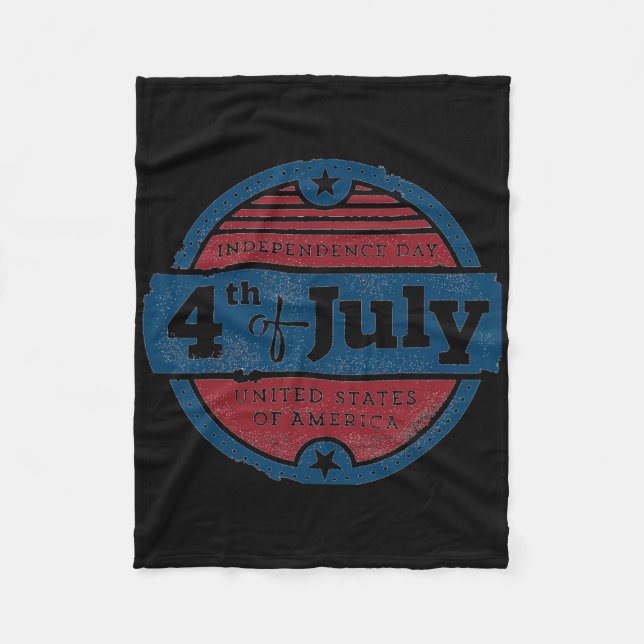 4th Of July Independence Day Usa United States Of  Fleece Blanket (Front)
