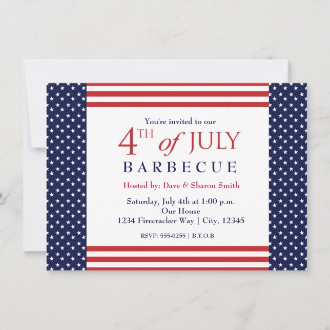 4th of July Independence Party Event Invitation (Front)