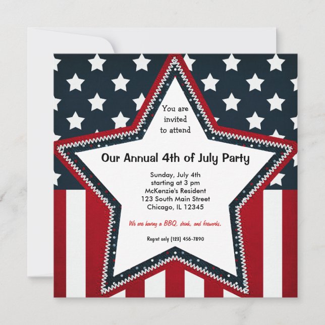 4th of July Invitation (Front)