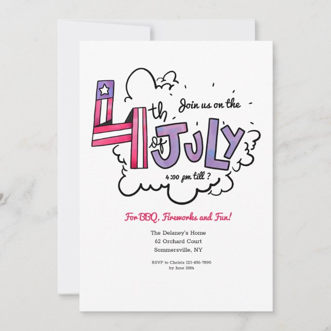 4th of July Invitation (Front)