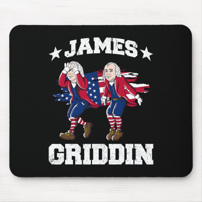 4th Of July James Madison Griddy James Griddin 1  Mouse Mat (Front)