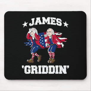 4th Of July James Madison Griddy James Griddin Mouse Mat