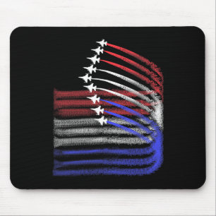 4th Of July Jet American Flag Patriotic Usa For Me Mouse Mat