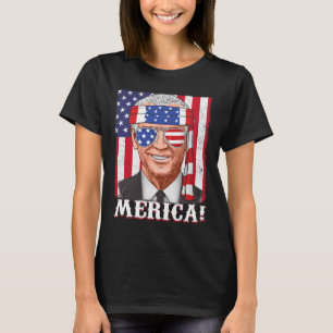 4th Of July Joe Biden Merica USA Flag T-Shirt