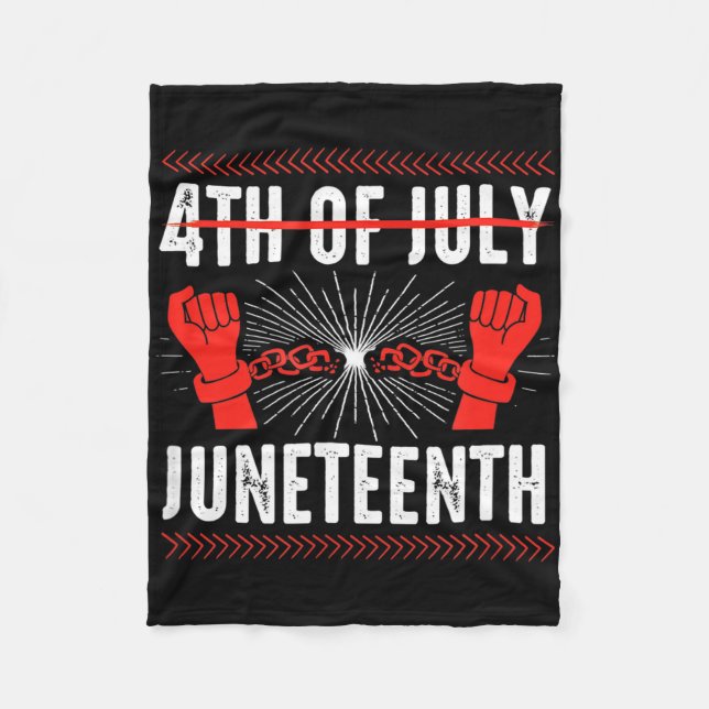 4th of july juneteenth independence day black fleece blanket (Front)