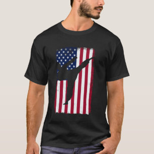 4th Of July Karate Patriotic American Flag Karate T-Shirt