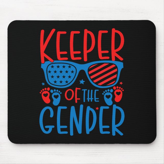 4th Of July Keeper Of The Gender Reveal Byby  Mouse Mat (Front)