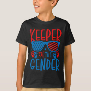 4th Of July Keeper Of The Gender Reveal Byby  T-Shirt