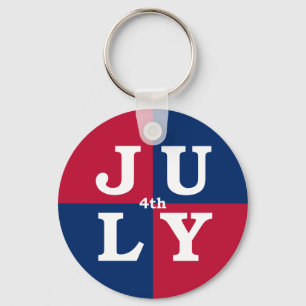 4th of July Key Ring