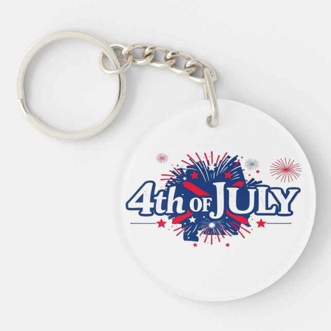 4TH OF JULY  KEY RING (Front)
