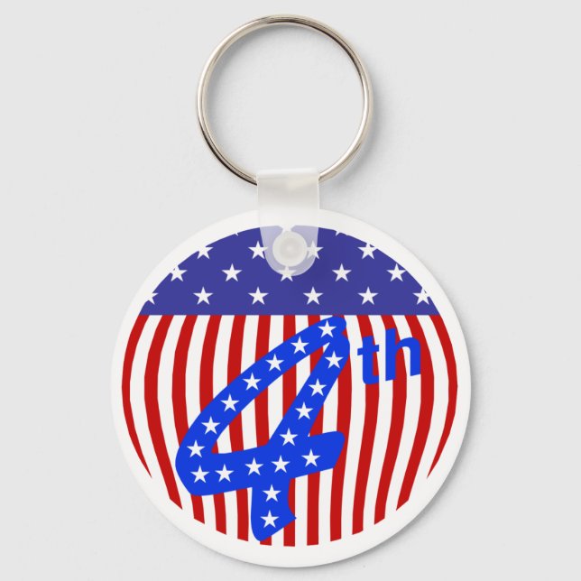 4th Of July Keychain (Front)